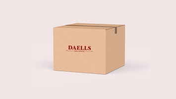 Papkasse med Daells Bolighus logo