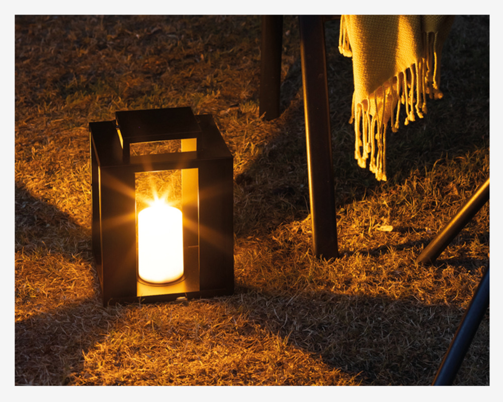 Lanterne Metal LED Sort H.25,5 cm