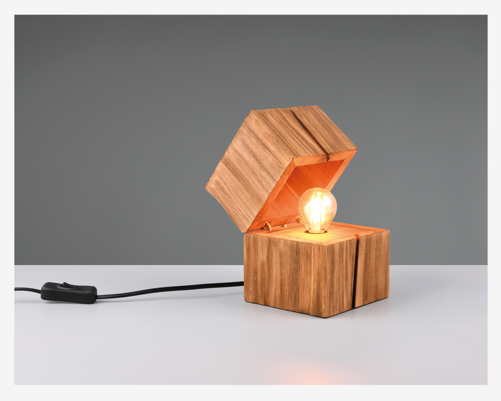 Bordlampe Treasure Wood H.16 cm 