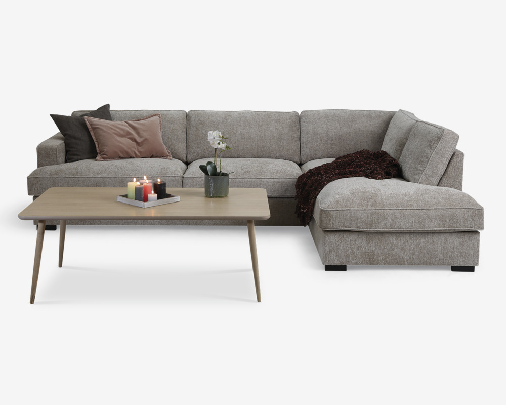 Sofa M/Open End Beige Højrevendt