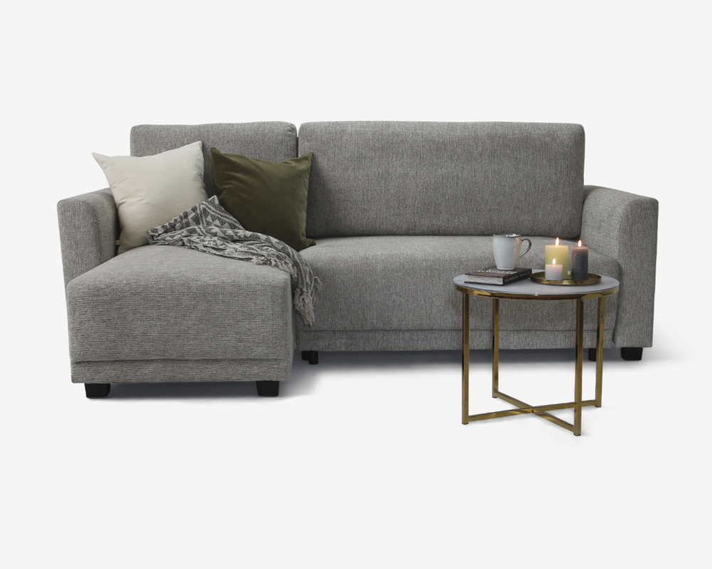 Sovesofa m/Chaiselong Beige