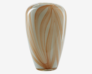Vase Brede Striber Okker H.32,5 cm 