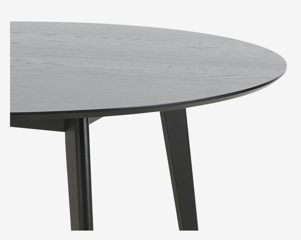 Spisebord Roxby Ø. 140 cm sort