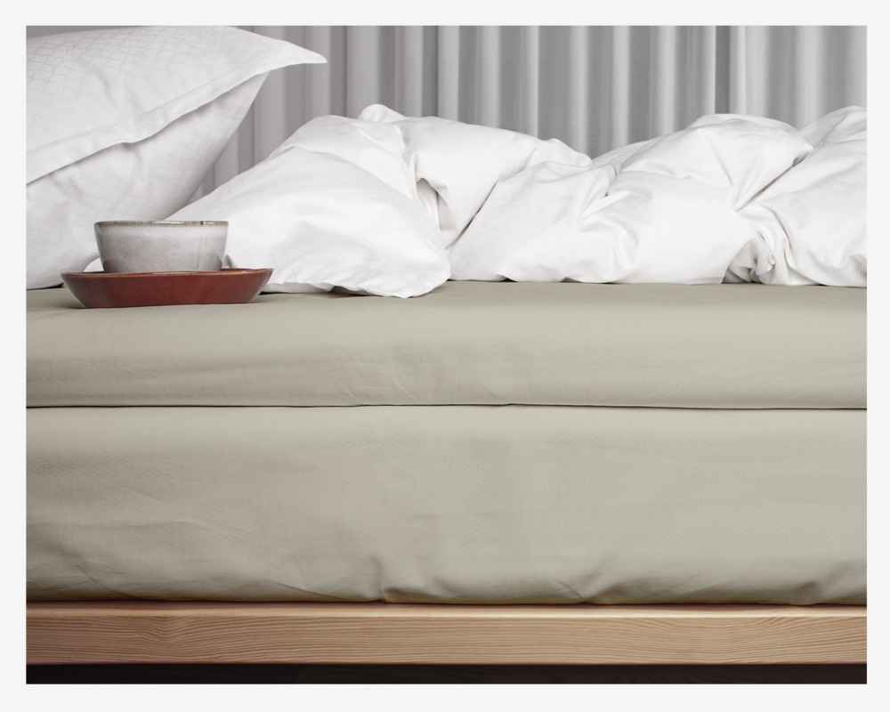 Kuvertlagen Percale Sand 90x200 cm 