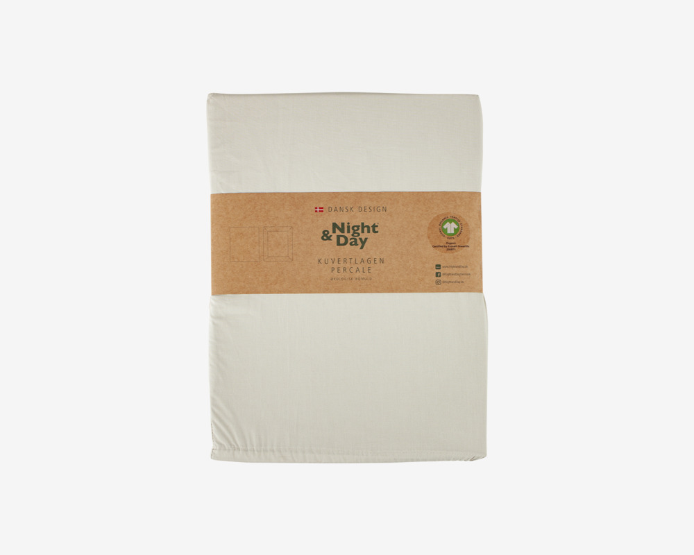 Kuvertlagen Percale Sand 90x200 cm 