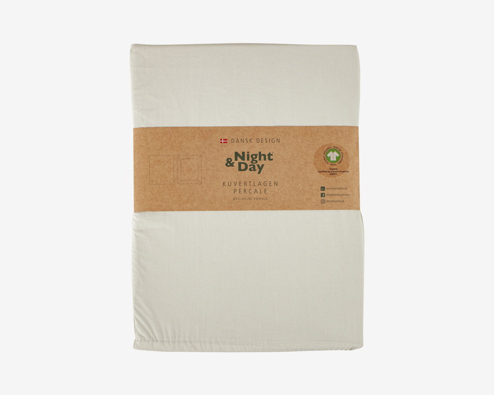 Kuvertlagen Percale Sand 140x200 cm