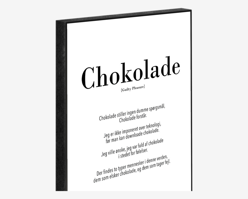 Klods Chokolade 15x21 cm