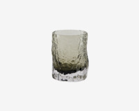 Glas Organisk Form Grå H.9,5 cm 