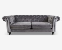 /sofa-3-pers-chesterfield-graa-velour