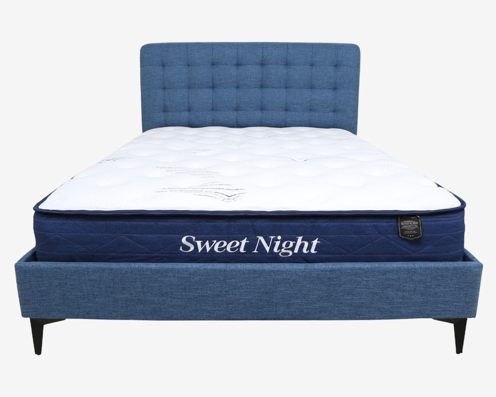 Dobbelt seng i blå 140 x 200 cm
