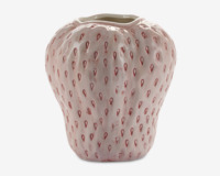 Vase Jordbær Lyserød H.18 cm  
