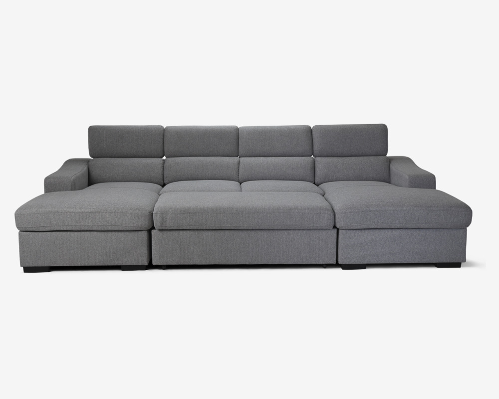 Sovesofa U-Shape Lys Grå