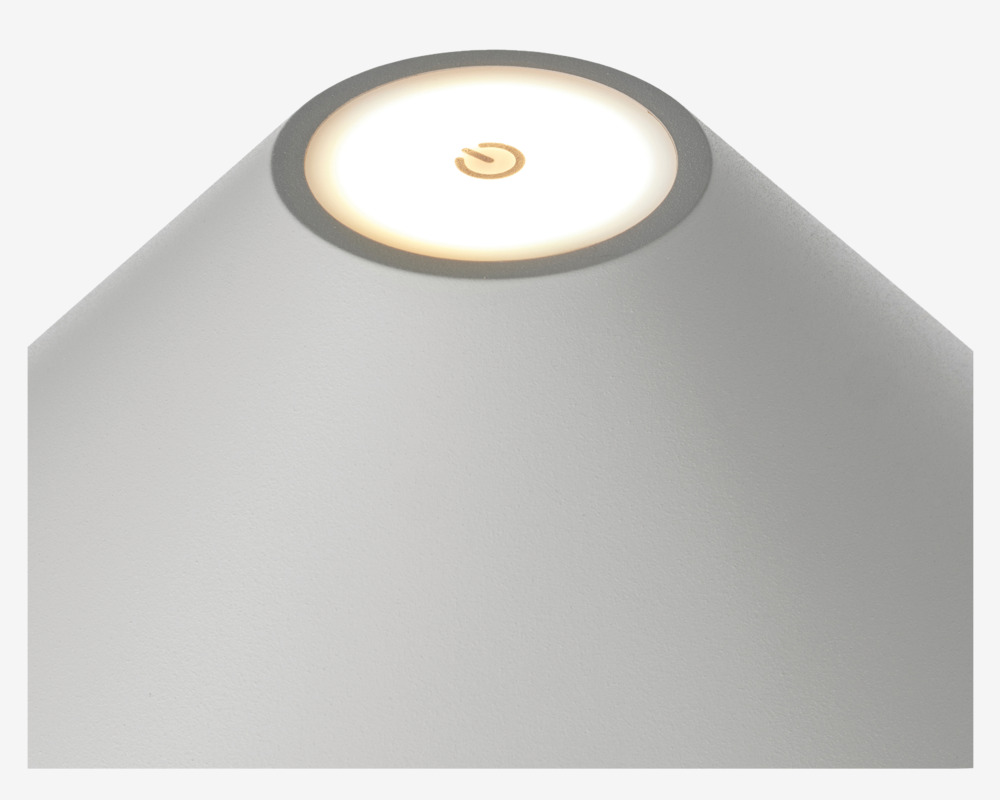 Bordlampe Hygge grå H. 25 cm