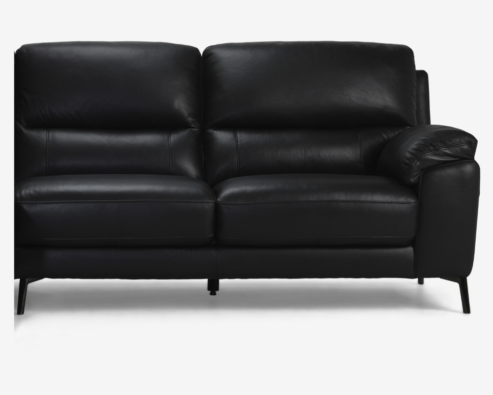 Sofa m/Chaiselong Sort Læder Venstre Violino