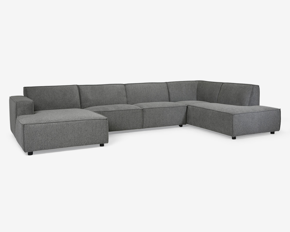 Sofa U-shape Højrevendt Grå