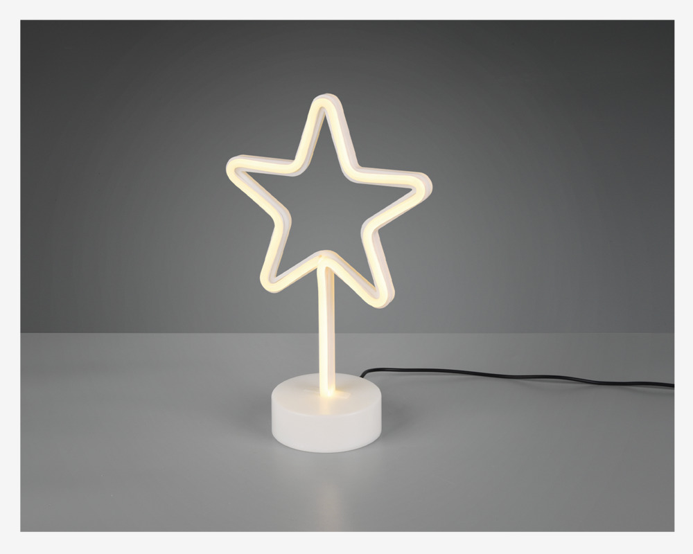 Bordlampe Stjerne Gul H.30,5 cm 