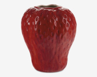 Vase Jordbær Rød H.27 cm 