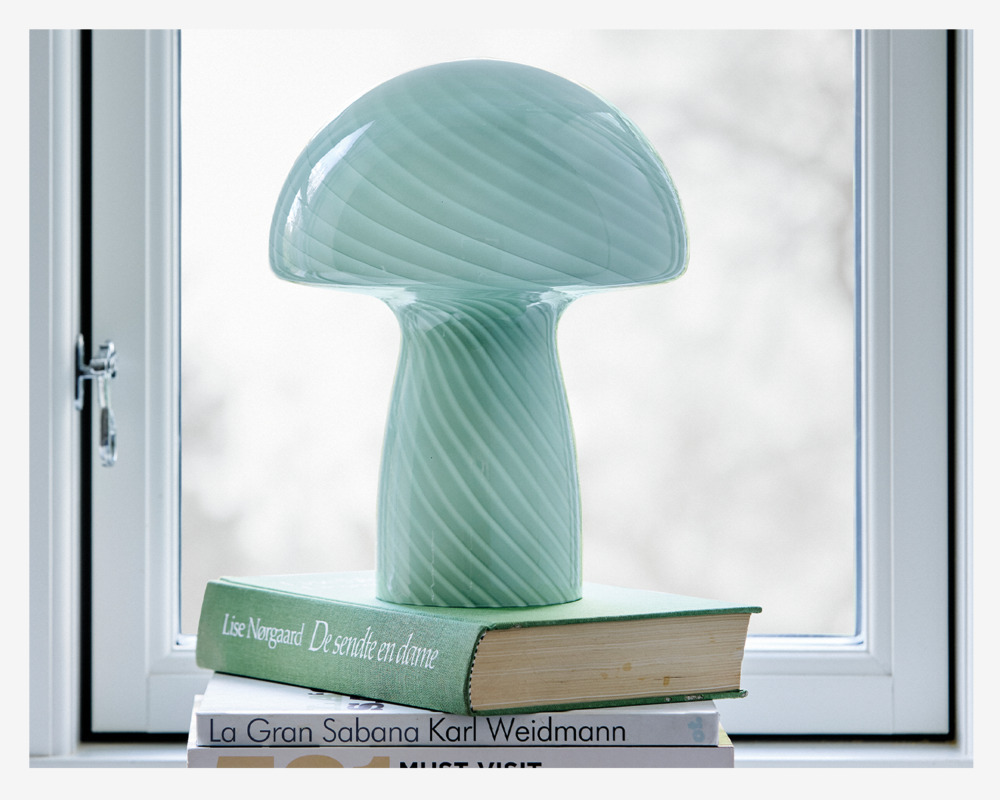 Bordlampe Mushroom Mint H.23 cm 