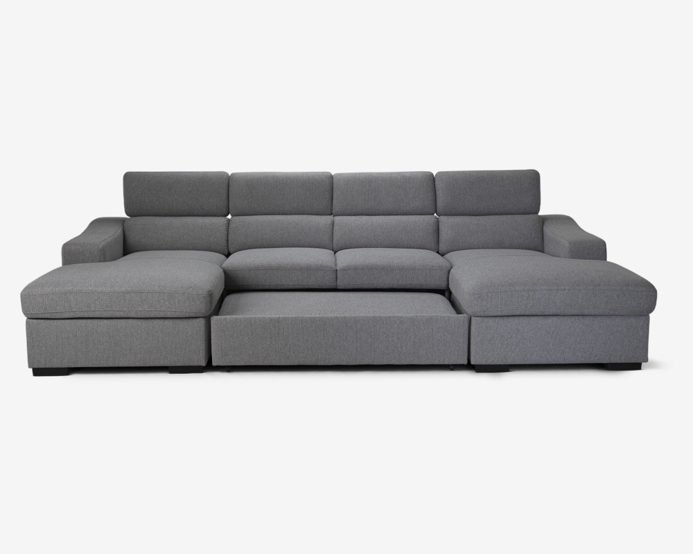 Sovesofa U-Shape Lys Grå