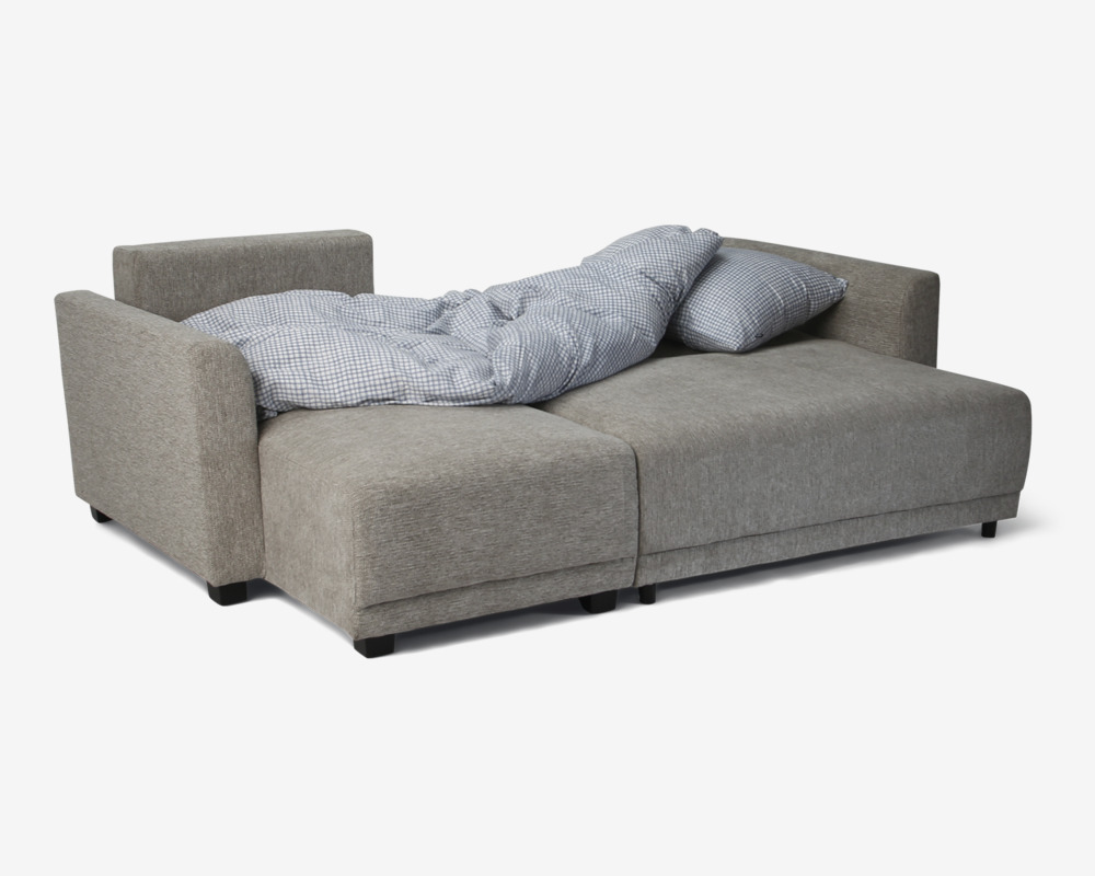 Sovesofa m/Chaiselong Beige