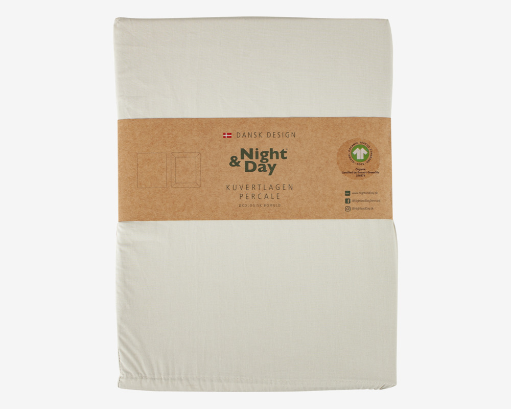 Kuvertlagen Percale Sand 180x200 cm