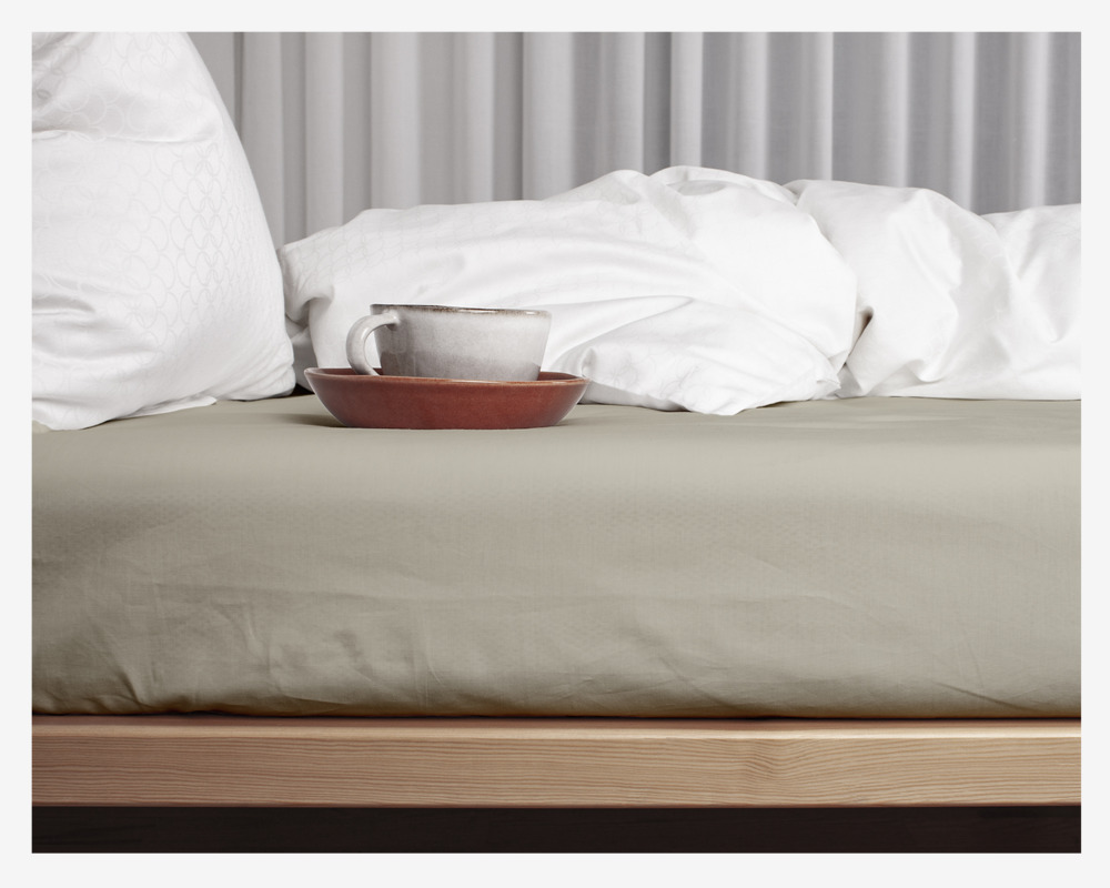 Boxlagen Percale Sand 180x200 cm